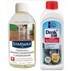 Набір для очищення пральної машини та меблів Denkmit засіб від накипу 250 мл + засіб для виведення плям з меблів Starwax 250 мл