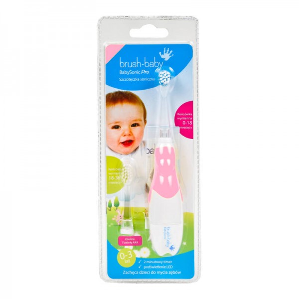BRUSH-BABY Звуковая зубная щетка BabySonic PRO для детей 0-3 лет