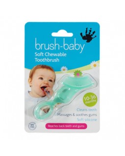 Зубна щітка з прорізувачем для дітей до 3 років BRUSH-BABY Chewable Toothbrush & Teether