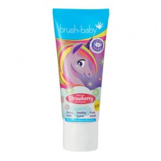 Детская зубная паста с фтором для детей старше 3 лет BRUSH-BABY Strawberry