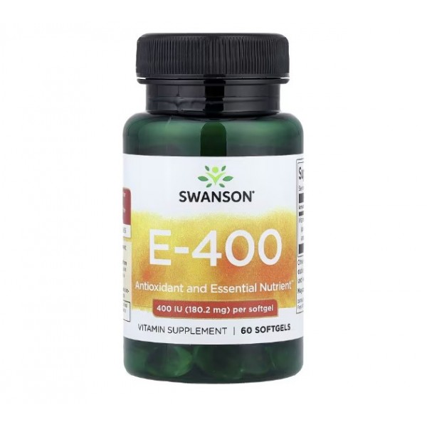 Витамин E-400 Swanson 60 капсул