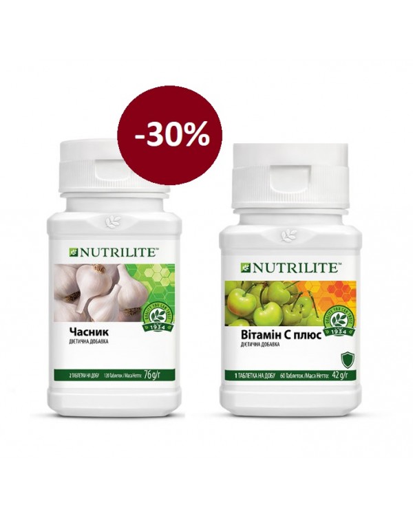 АКЦІЯ! Nutrilite Часник -30% + Вітамін С плюс NUTRILITE