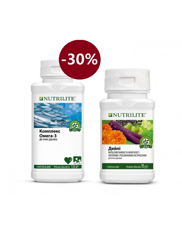 АКЦІЯ! Комплекс Омега-3 NUTRILITE -30% + Nutrilite Дейлі, 90 таб.