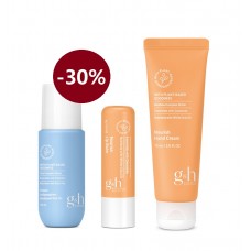 АКЦІЯ! Кульковий дезодорант-антиперспірант g&h -30% + Живильний бальзам для губ g&h + Живильний крем для рук g&h