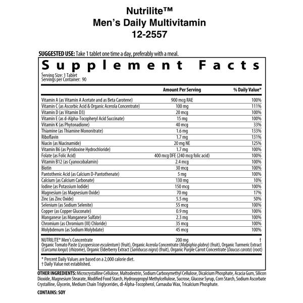 Мультивитаминные таблетки Nutrilite  для мужчин для ежедневного использования (Men’s Daily)
