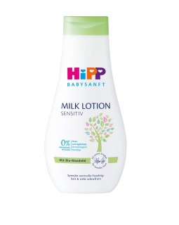 Дитяче ніжне молочко для тіла HIPP BabySanft Sensitive зволожувальне, з органічною мигдальною олією, 350 мл