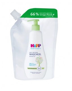 Детский гель для умывания HIPP, чувствительная кожа и волосы, большая упаковка, 400 мл