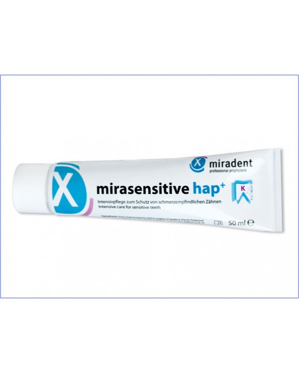 Зубна паста для інтенсивної захисної терапії чутливих зубів MIRADENT Mirasensitive hap+ 