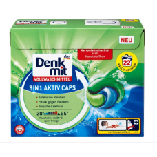 Denkmit Vollwaschmittel 3in1 Aktiv Caps капсулы для стирки белого белья 3 в 1 22 шт.