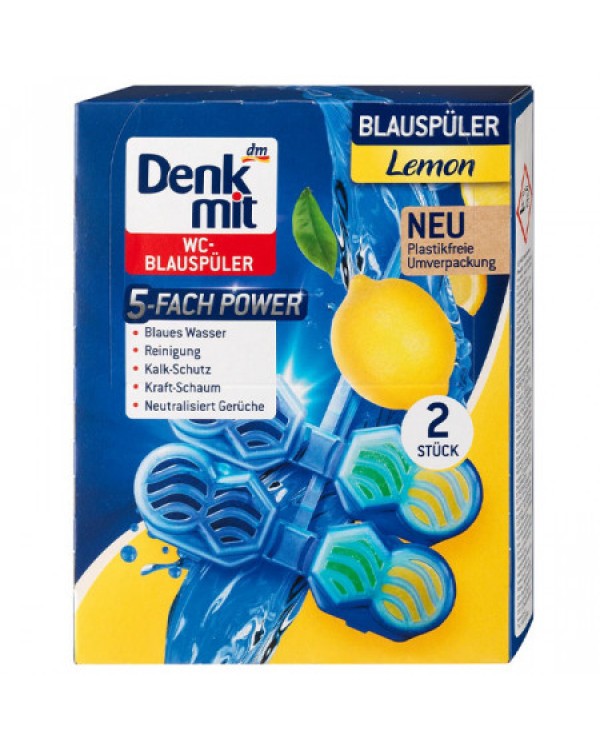 Туалетный блок Denkmit WC Blauspüler Lemon Splash 2 шт