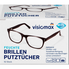 Салфетки влажные для очков Visiomax Denkmit Brillenputztücher 52шт