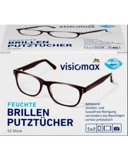 Серветки вологі для окулярів Visiomax Denkmit Brillenputztücher 52шт