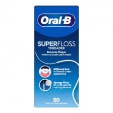 Зубная нить с тонкой губкой для чистки мостов, брекетов Oral-b SuperFloss 60 см x 50 шт