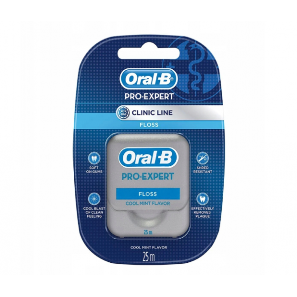 Стоматологическая лента со вкусом мяты ORAL-B Pro-Expert Clinic-Line Floss 25м