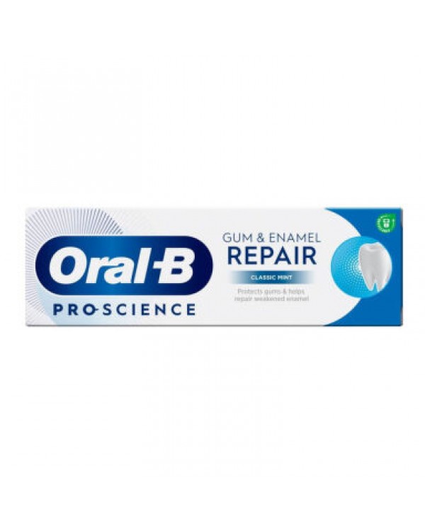 ORAL-B PRO SCIENCE Repair Classic Mint 75 мл - зубна паста, що покращує здоров’я ясен і відновлює емаль.