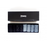 Подарункова коробка Amway 8 пар класичних розкішних чоловічих шкарпеток чорно-сірого кольору