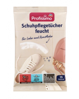 Влажные салфетки для обуви Profissimo Schuhpflegetücher feucht