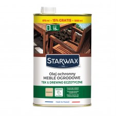 Защитное масло для садовой мебели из тикового и экзотического дерева 1л Starwax 