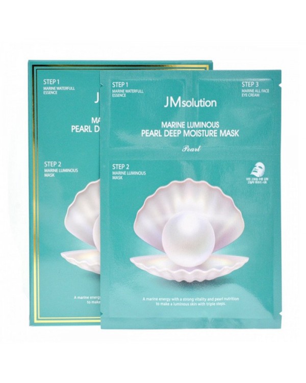 Трикроковий зволожуючий набір з перлами JM Solution Marine Luminous Pearl Deep Moisture Mask