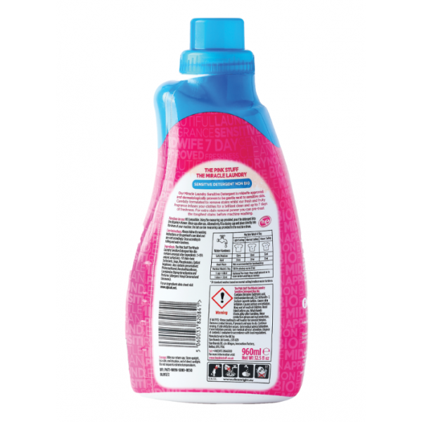 Гель для стирки The Pink Stuff Laundry Sensitive Non Bio 30 стирок 960мл.