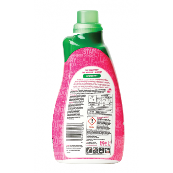 Гель для стирки Pink Stuff Laundry Bio 960 мл.