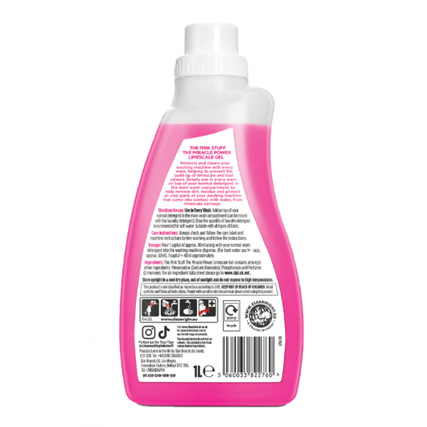 Гель от накипи для стиральной машины The Pink Stuff Power Limescale Gel 1л.