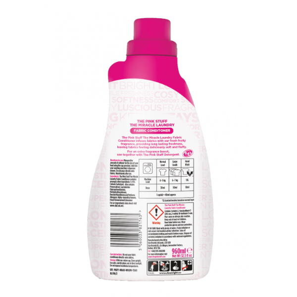 Кондиционер для белья Pink Stuff Laundry Fabric Conditioner 960 мл.
