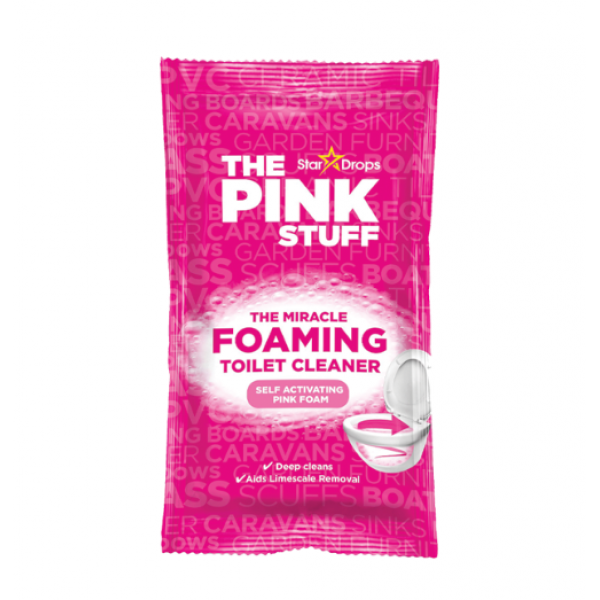 Пена для очистки унитаза The Pink Stuff. Пенный порошок Foaming Toilet Cleaner 300г.