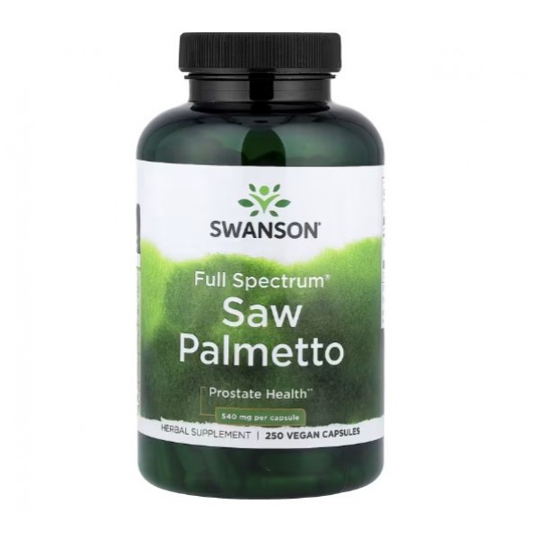 Полный спектр Saw Palmetto 540 мг Swanson 250 капсул