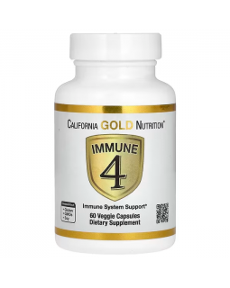 California Gold Nutrition, Immune 4, засіб для зміцнення імунітету, 60 вегетаріанських капсул