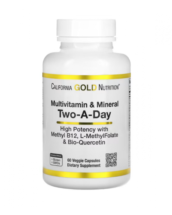 California Gold Nutrition, мультивитамины для ежедневного приема, 60 растительных капсул.