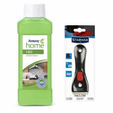 Набір для очищення кухні Amway Home L.O.C. 500 мл + скребок для індукційних та керамічних плит Starwax