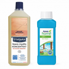 Набір для прибирання Amway Home L.O.C. очищувач для скла 500 мл + концентрат сірого мила Starwax  1 л