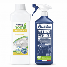 Набір для кухні Amway Dish Drops 1 л + Briochin Mydlo Lniane 750 мл (-30%)