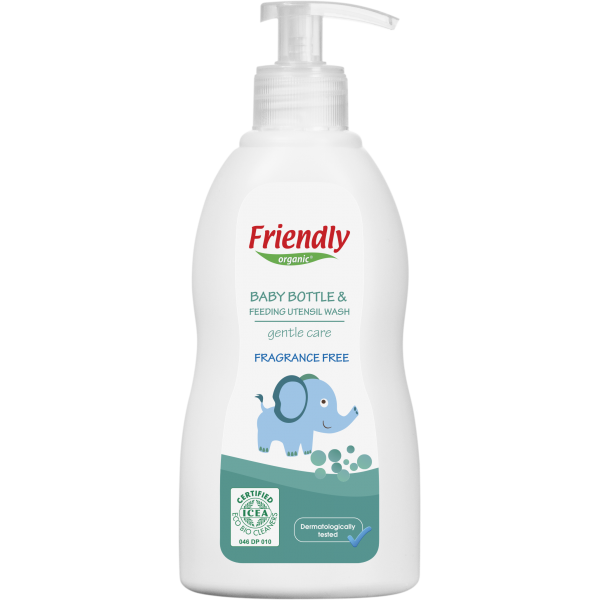 Friendly Organic – Органічний засіб для миття дитячої пляшечки, посуду і пустушок без запаху, 300 мл