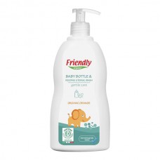 Friendly Organic – Органическое средство для мытья детской бутылочки, посуды и пустышек с ароматом апельсина, 500 мл