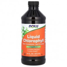NOW Foods, жидкий хлорофилл, с ароматом натуральной мяты, 473 мл