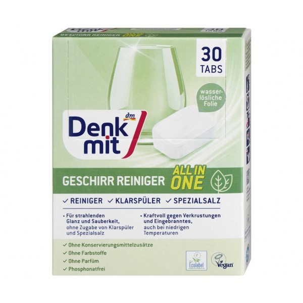 Таблетки для миття посуду Denkmit 30 шт