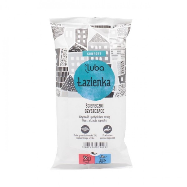 Вологі серветки для миття ванної кімнати Luba Comfort 32 шт