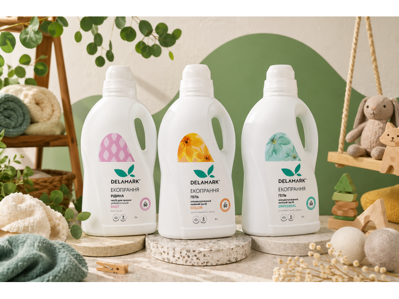 Гель для прання DeLaMark: який обрати — Baby, Color чи Universal