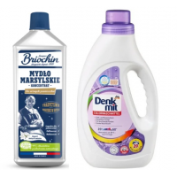 Набір для прання DenkMit Color гель 1.1 л + марсельське мило-концентрат Briochin 1 л
