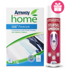Набір для прання Amway Home SA8 Premium порошок 3 кг + спрей для прасування Riem Amidon Forte 400 мл В ПОДАРУНОК