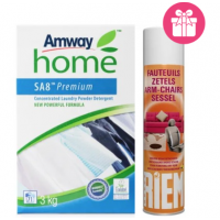 Набір для прання Amway Home SA8 Premium порошок 3 кг + суха піна для видалення плям Riem 400 мл
