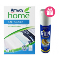 Набір для прання Amway Home SA8 Premium порошок 3 кг + дезодорант для взуття Riem Deo Shoes 100 мл