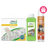 Набір для кухні Amway Dish Drops таблетки 60 шт + Amway Home L.O.C. мийний засіб 500 мл + спрей для грилю Riem 400 мл
