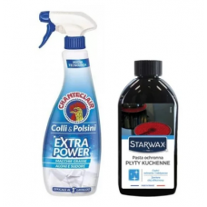 Плямовивідник універсальний Chante Clair Extra Power Colli & Polsini 500 мл + паста захисна для кухонних плит Starwax 250 мл