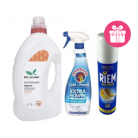 Гель для прання DeLaMark Color 4 л + плямовивідник універсальний Chante Clair Extra Power Colli & Polsini 500 мл + дезодорант для взуття Riem Deo Shoes 100 мл В ПОДАРУНОК