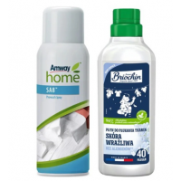 Спрей для попереднього очищення Amway Home SA8 400 мл + пом’якшувач для тканин для чутливої шкіри Briochin 750 мл