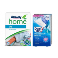 Відбілювач універсальний Amway Home SA8 1 кг + серветки для захисту одягу 3в1 Denkmit 50 шт