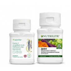 Капсули омега-3 Amway Nutrilite Омега-3 Потрійної Сили 30 капсул + таблетки мультивітаміни Amway Nutrilite Daily 45 таб
